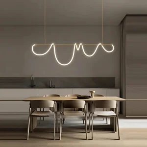 Cursive Silicone Rope Pendant Light