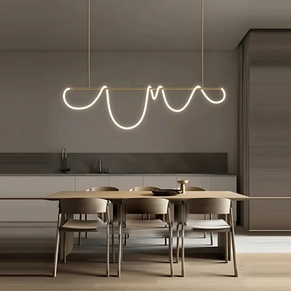 Cursive Silicone Rope Pendant Light